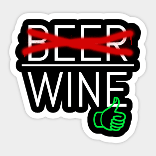 No Beer Yes Wine, Sommelier Sticker